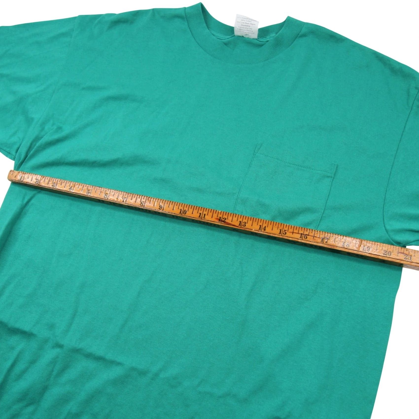 Vintage VINTAGE Roebucks Mens XL Single Stitch Pocket T shirt Teal 50/50 Cotton Poly Roebucks Mens XL Pocket T shirt Size US XL / EU 56 / 4 - 6 Thumbnail