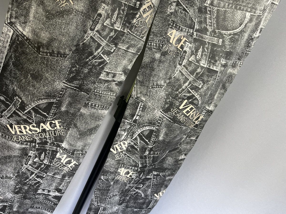 Versace Versace jeans couture woman pants monogram gray Sz 40 Size 27" / US 4 / IT 40 - 2 Thumbnail