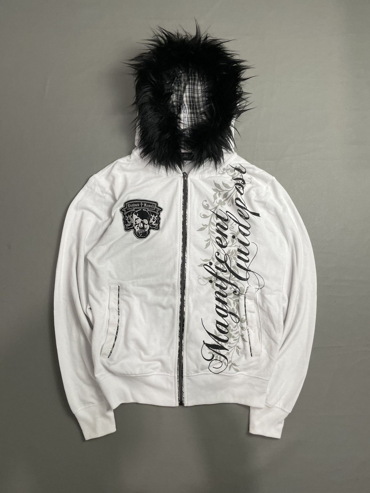 Japanese Brand Y2k poem goth wild life fur hoodie Size US S / EU 44-46 / 1 - 1 Thumbnail