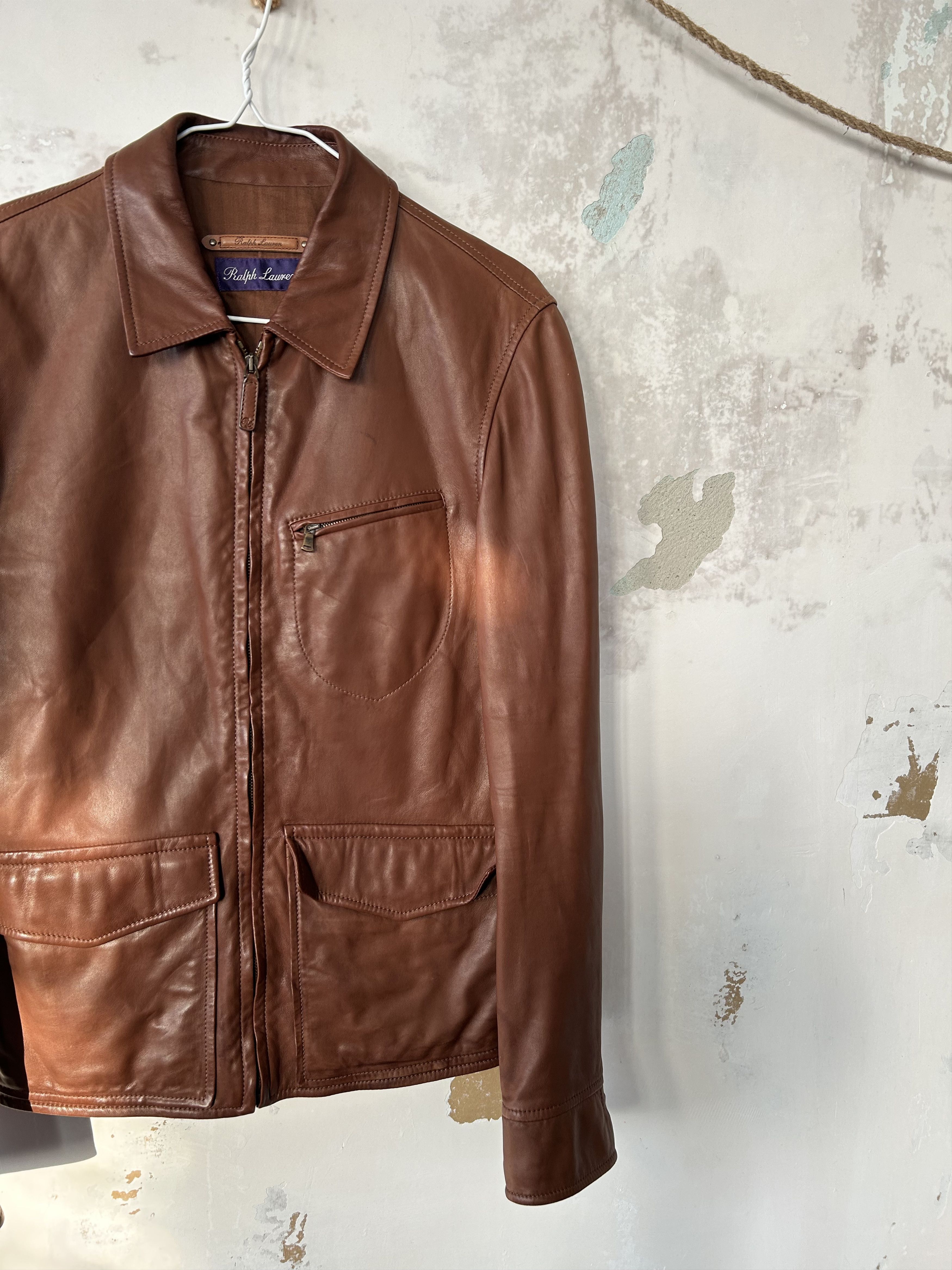 Ralph Lauren Purple Label Ralph Lauren Purple Label Mens Leather Jacket Size US S / EU 44-46 / 1 - 2 Thumbnail