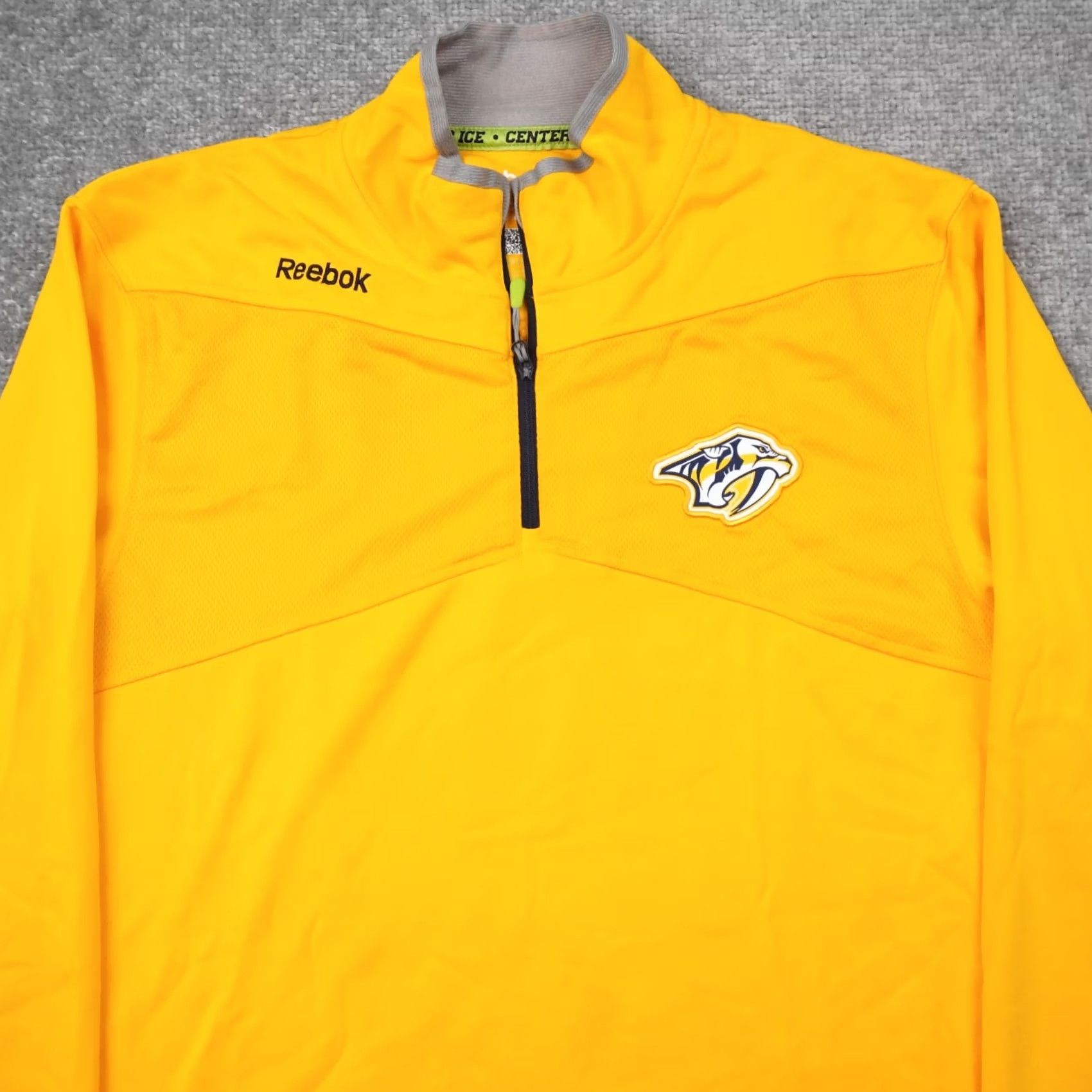 Reebok Reebok Nashville Predators Mens M Yellow Long Sleeve Athletic Shirt Size US M / EU 48-50 / 2 - 7 Thumbnail