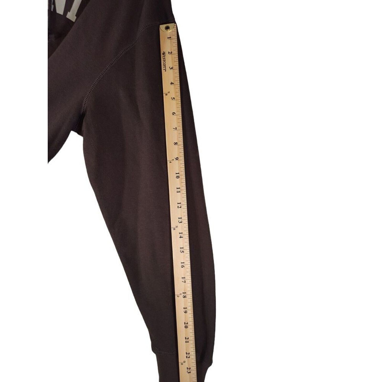 & Other Stories Browning Hoodie Mens Size Large Brown Front Pocket Spellout Size US L / EU 52-54 / 3 - 7 Thumbnail