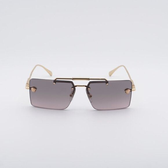 Versace Versace VE2245 100258 Sunglasses Gold Rectangle Frame, Pink Size ONE SIZE - 2 Thumbnail