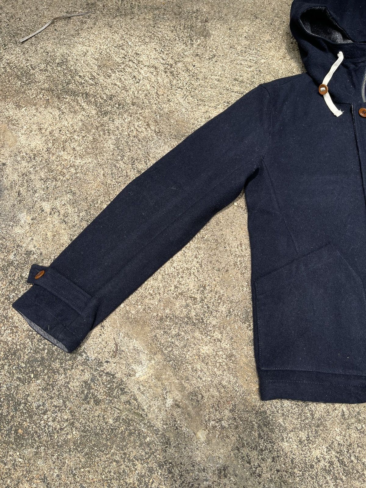 Beams Plus BEAMS Navy Hooded Wool Jacket (Size S) Size US S / EU 44-46 / 1 - 5 Thumbnail
