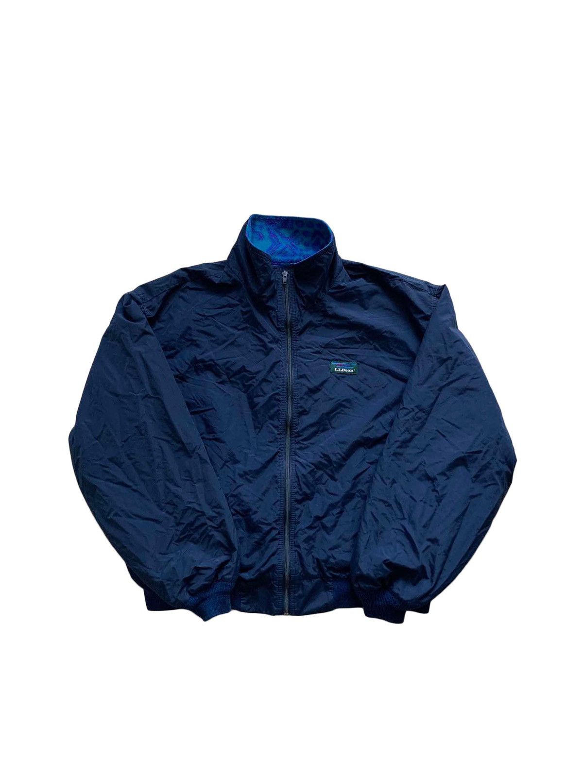 L.L. Bean × Vintage LL Bean Vintage 90s Jacket Fleece Lined 3 season Navy Size US L / EU 52-54 / 3 - 1 Thumbnail