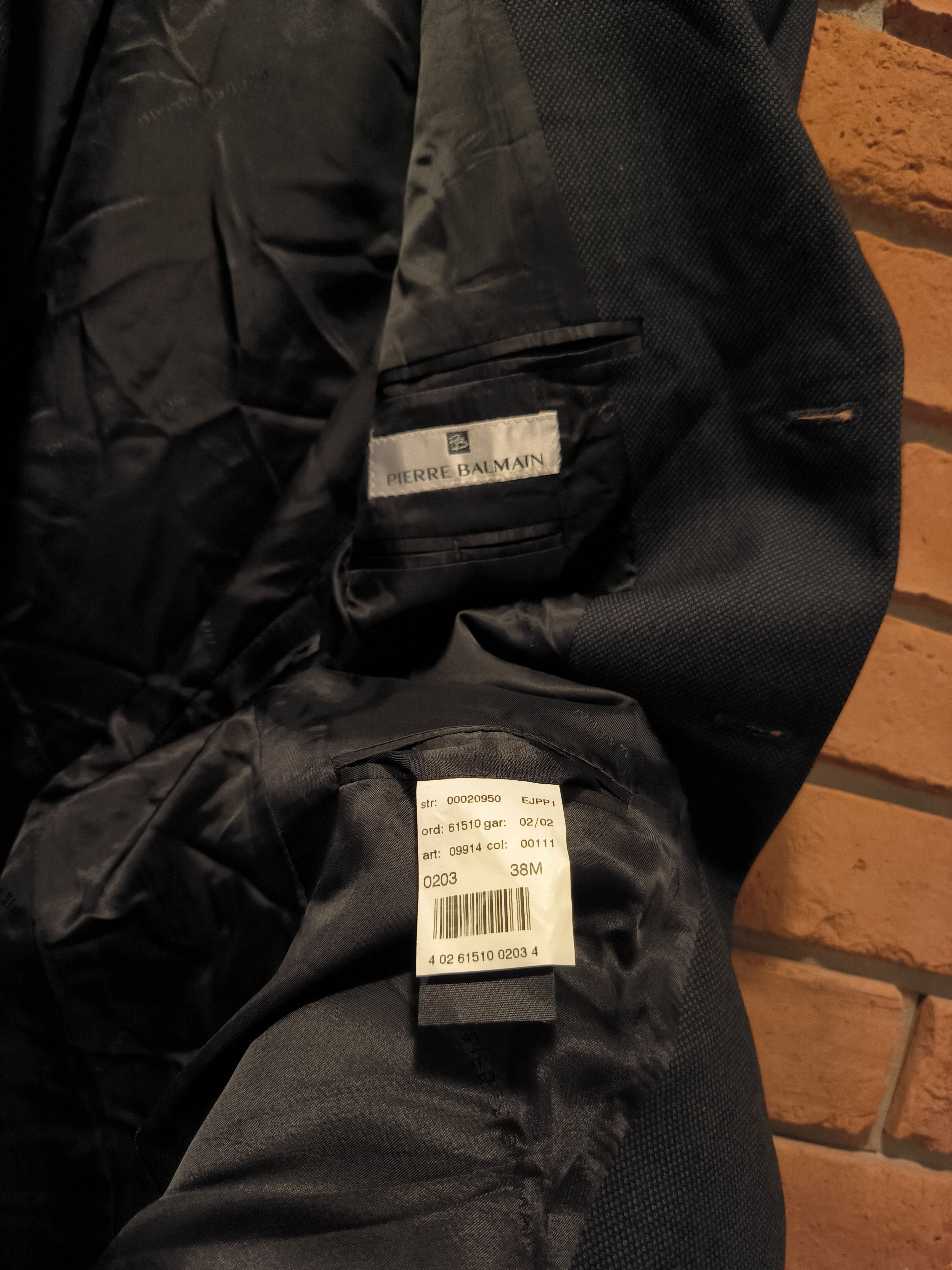 Pierre Balmain Pierre Balmain Suit Jacket Multilogo Pattern Logo Black Size 50R - 7 Thumbnail