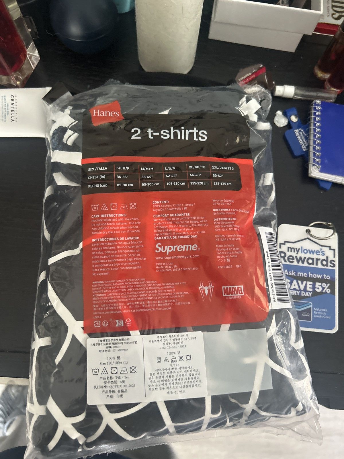 Supreme Spider-Man X supreme Collab hanes tees L Size US L / EU 52-54 / 3 - 2 Thumbnail
