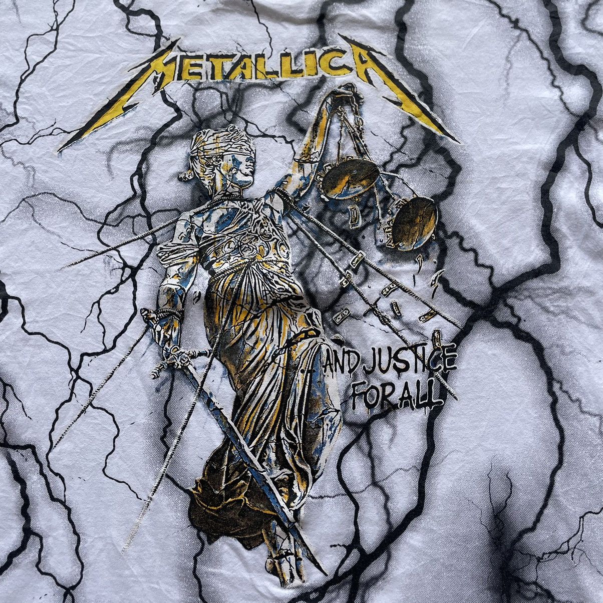 Band Tees × Metallica × Vintage 🔥🔥Metallica Justice For All Overprint Design Promo Metal Tee Size US M / EU 48-50 / 2 - 2 Thumbnail