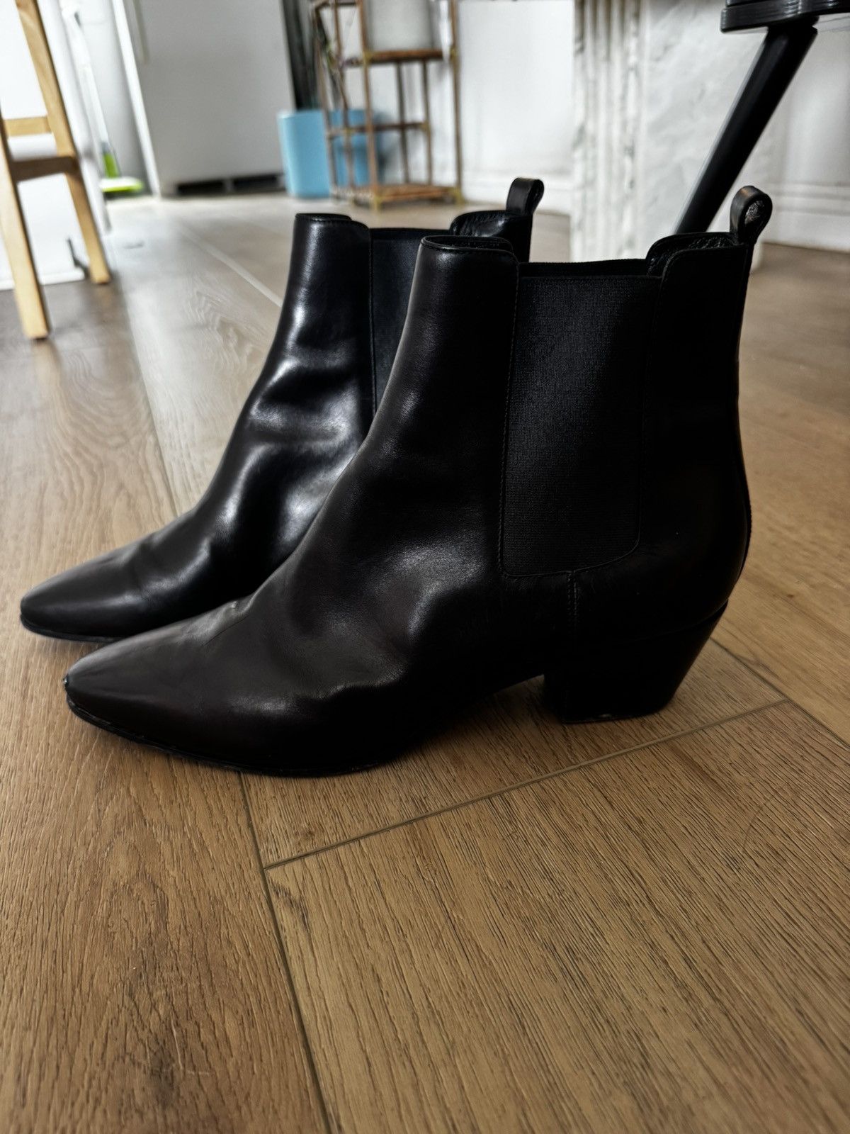 Saint Laurent Paris Hedi Leather Chelsea Wyatt Size US 9 / EU 42 - 2 Thumbnail