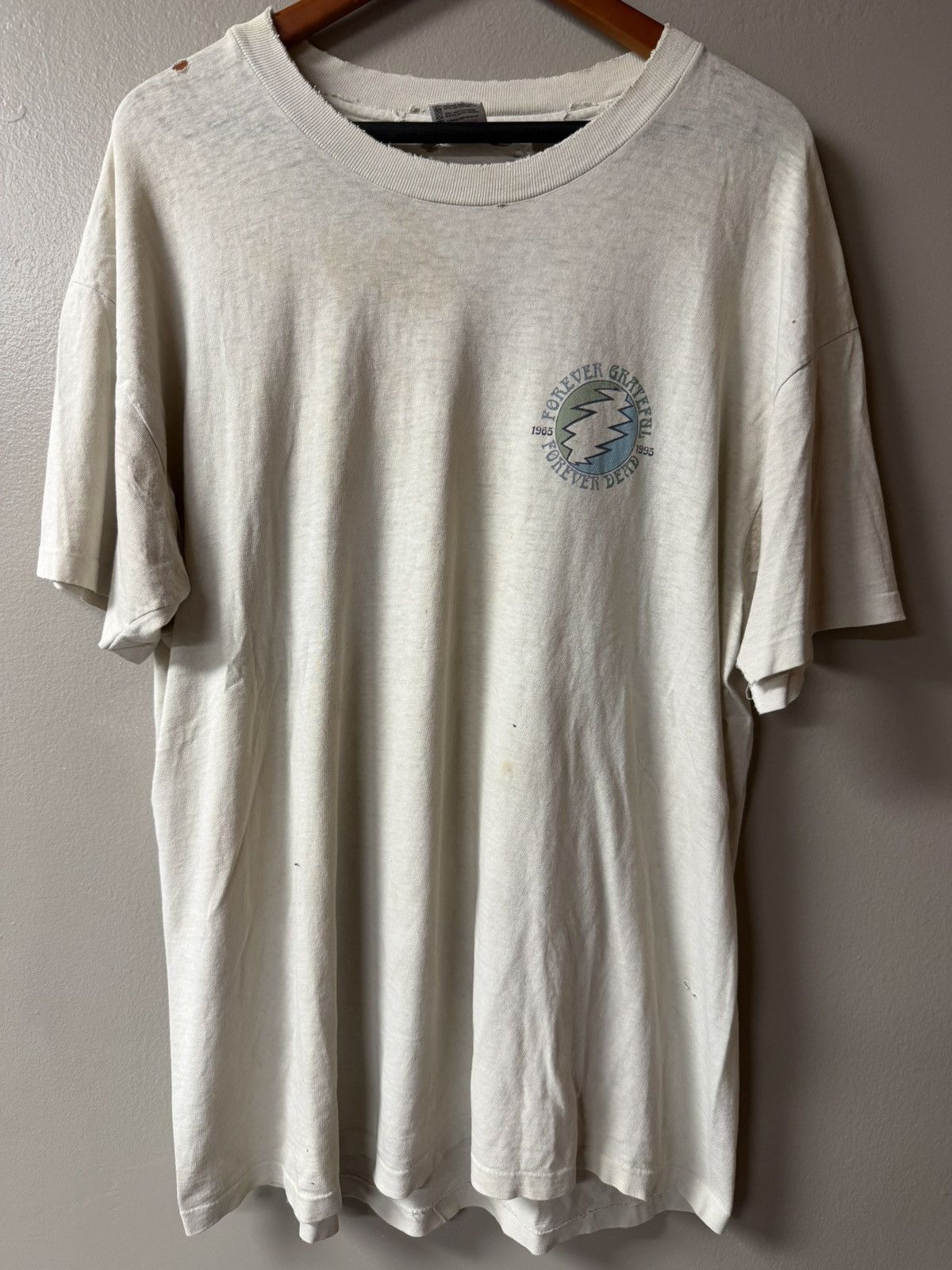 Anvil Vintage 90s Faded & Thrashed Greatful Dead Jerry Forever Size US XL / EU 56 / 4 - 3 Thumbnail
