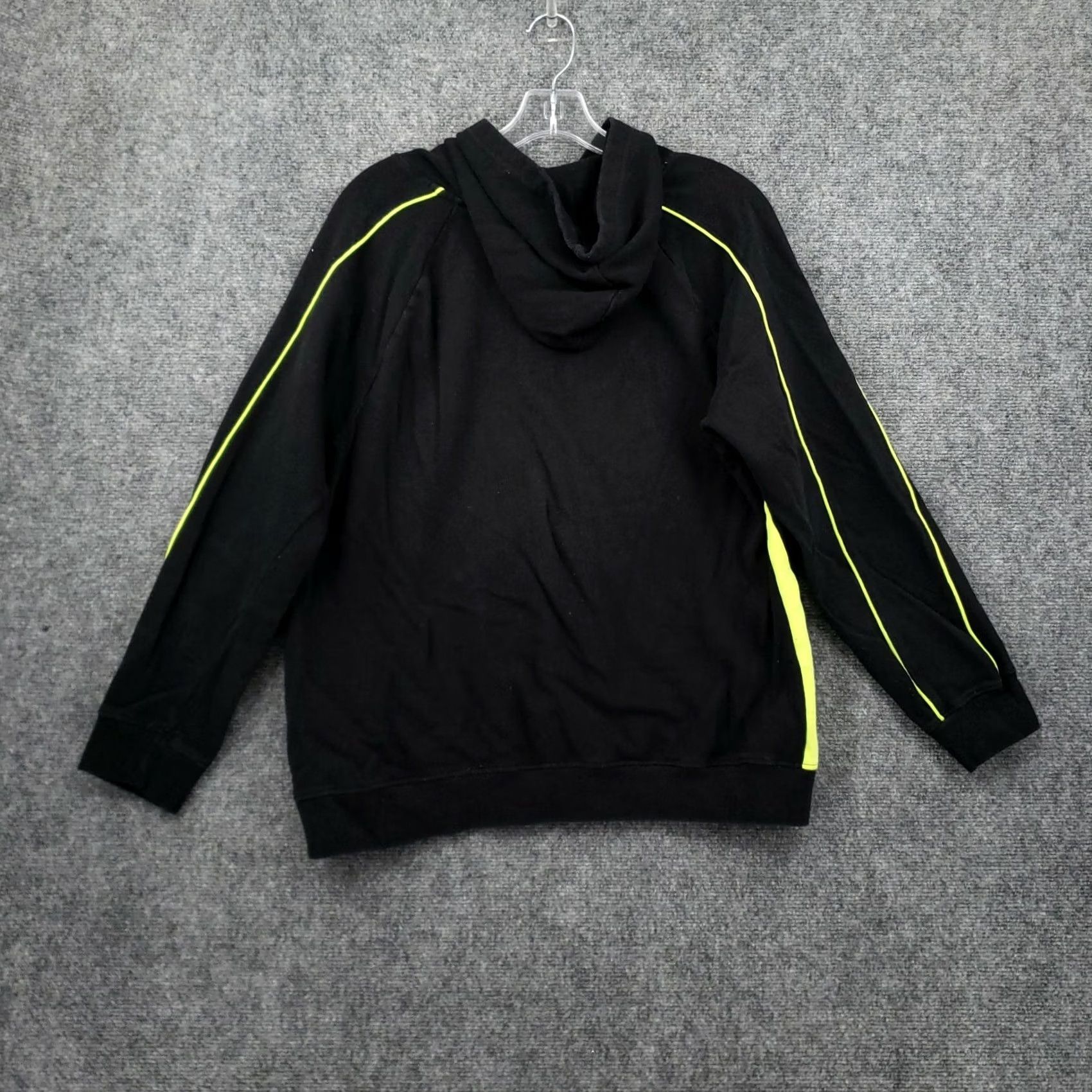 Vintage rue21 Shirt Womens M Black Hoodie Sweatshirt Fleece Pullover Stripe Long Sleeve Size M / US 6-8 / IT 42-44 - 2 Thumbnail