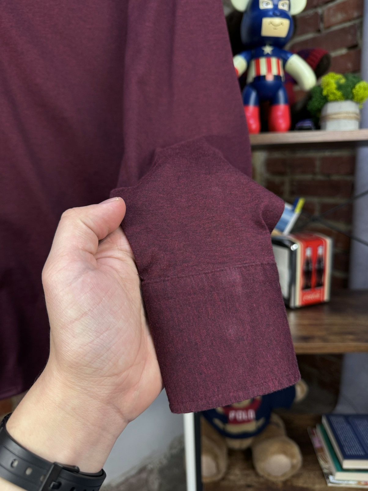 Boggi × Designer BOGGI Milano Burgundy Casual Slim Fit Long Sleeve Shirt Size US M / EU 48-50 / 2 - 12 Thumbnail