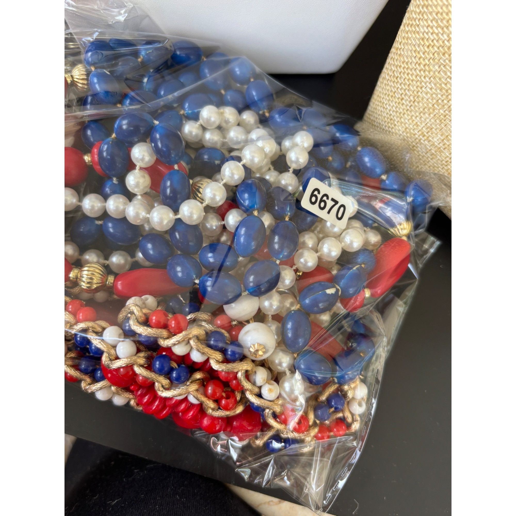 Other Vintage Multi-Strand Beaded Necklaces Set - Red White & Blue Size ONE SIZE - 7 Thumbnail