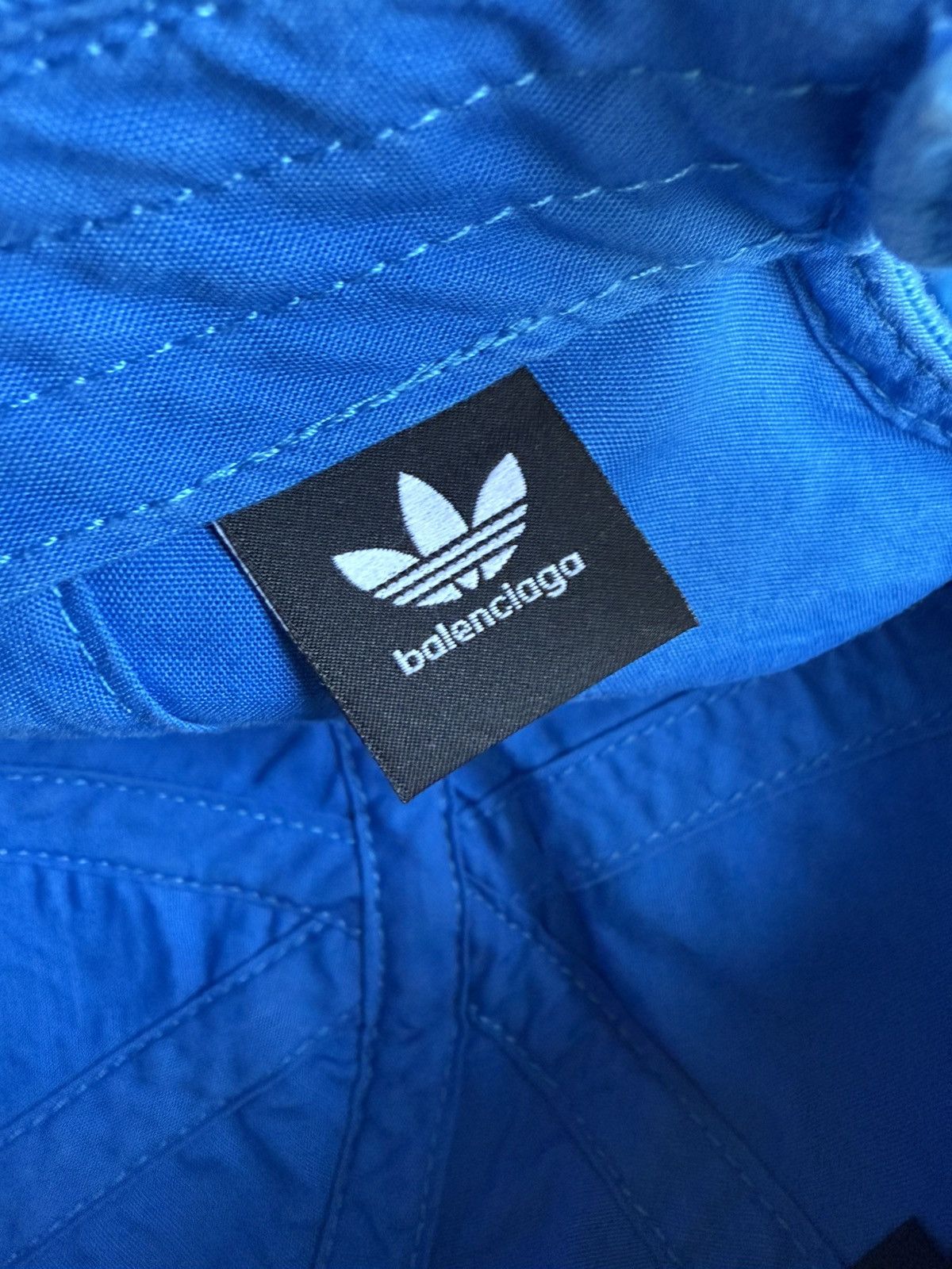 Adidas × Balenciaga Balenciaga x Adidas x Demna grail logo blue distressed cap Size ONE SIZE - 11 Thumbnail