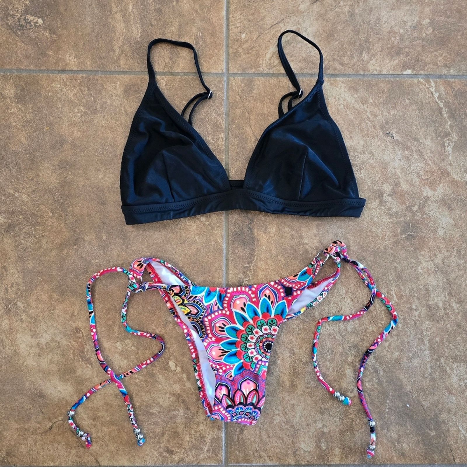 Other Black Flower | FYS | Venice×St.Tropez Bikini Set Size ONE SIZE - 3 Thumbnail