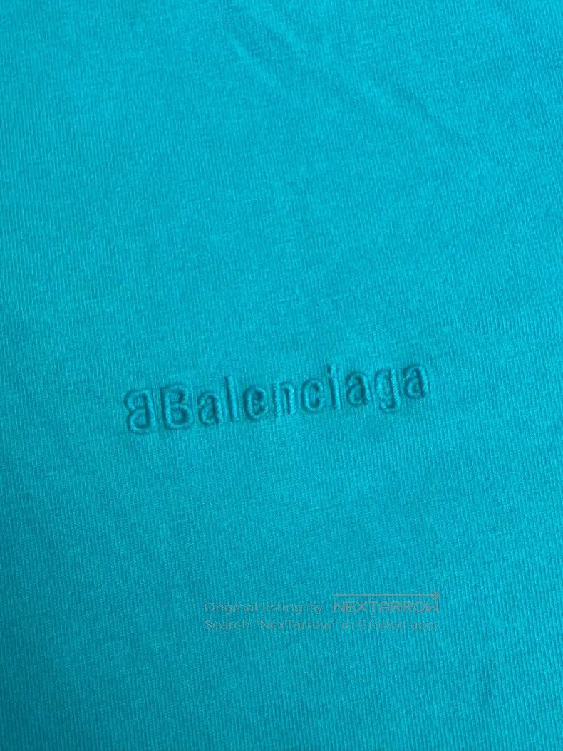 Balenciaga Balenciaga Logo Embroidered Round Neck Loose Short Sleeve Size US M / EU 48-50 / 2 - 3 Thumbnail