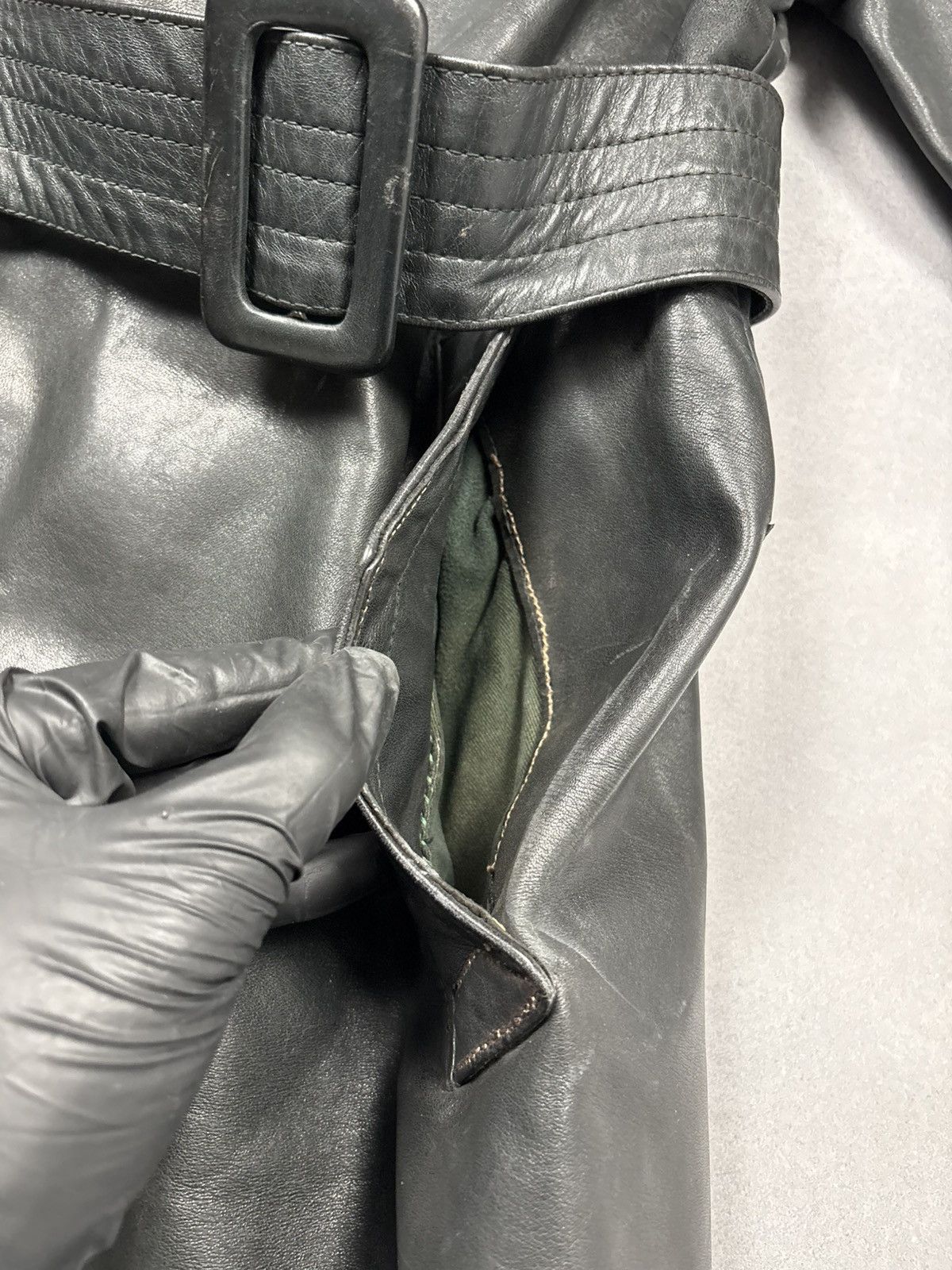 Vintage Vintage German Leather Trench Coat WW2 Vintage Horsehide 46 Size US S / EU 44-46 / 1 - 17 Thumbnail