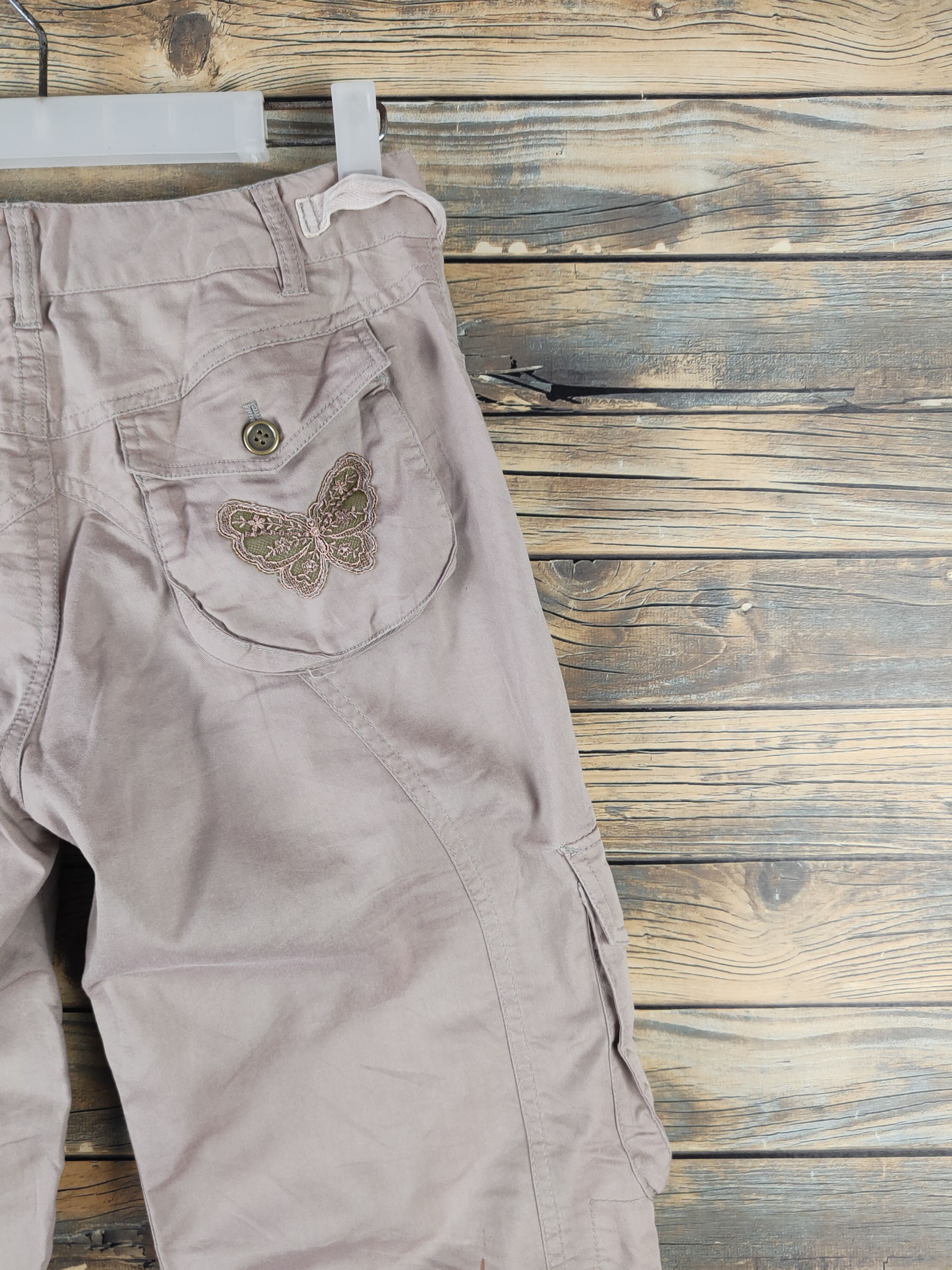 Japanese Brand DL Miss Alice Beige Multipocket Tactical Cargo Pants #478 Size 27" / US 4 / IT 40 - 11 Thumbnail