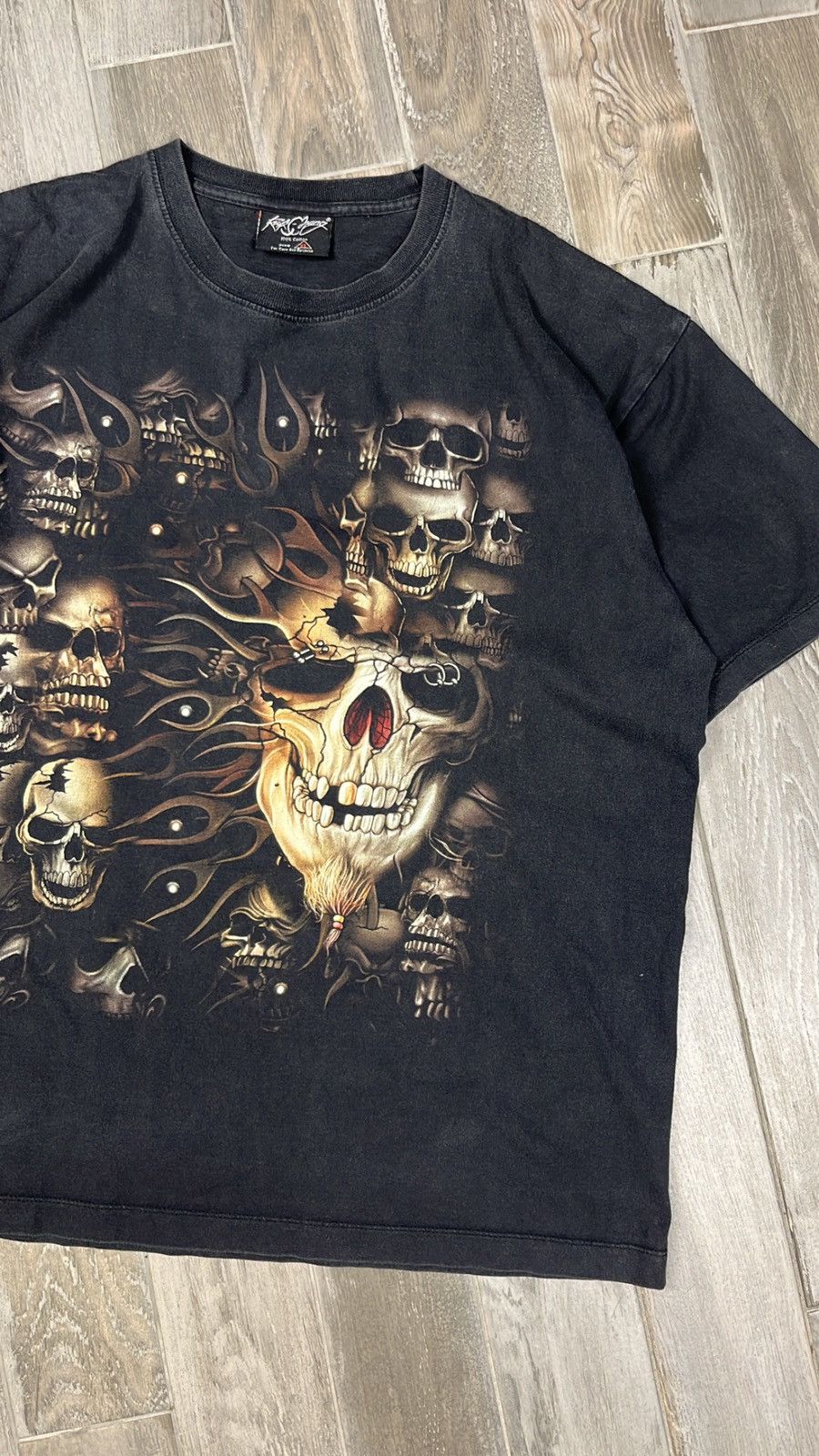Vintage Vintage Rock Chaeng Skull full tee Size US XL / EU 56 / 4 - 2 Thumbnail