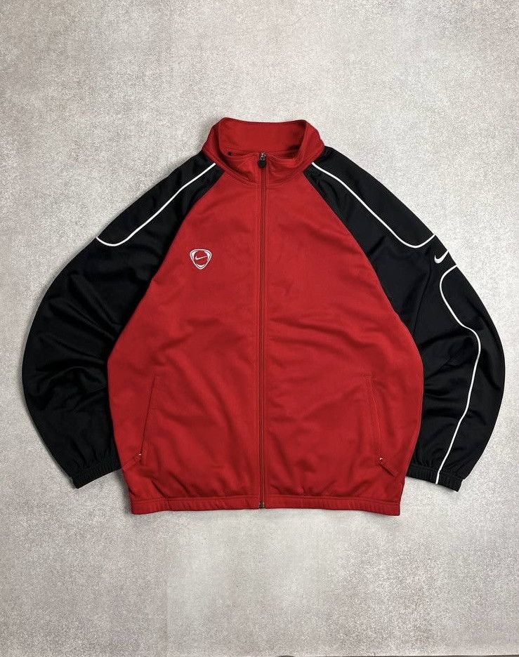 Nike × Vintage Vintage Nike Swoosh Baggy Olympic Jacket Y2K XL Size US XL / EU 56 / 4 - 2 Thumbnail