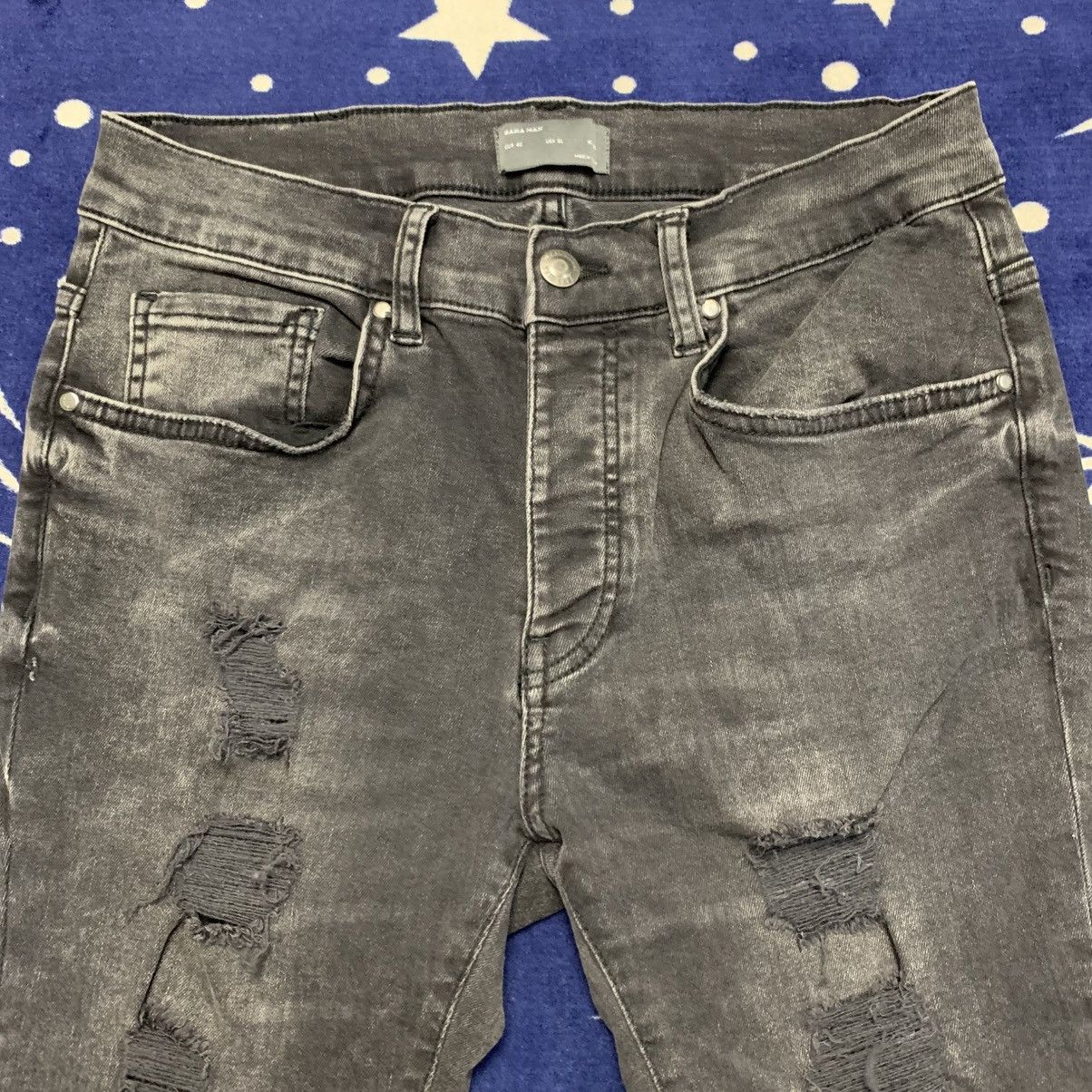 Zara ZARA MAN Rock Star Studded Biker Stretchable Denim Size US 28 / EU 44 - 4 Thumbnail