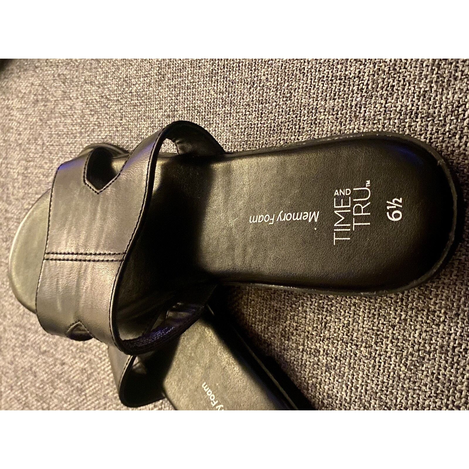 & Other Stories Women’s 6.5 Black sandals Slip On Open Toe Vegan Memory Foam Size US 6.5 / IT 36.5 - 3 Thumbnail