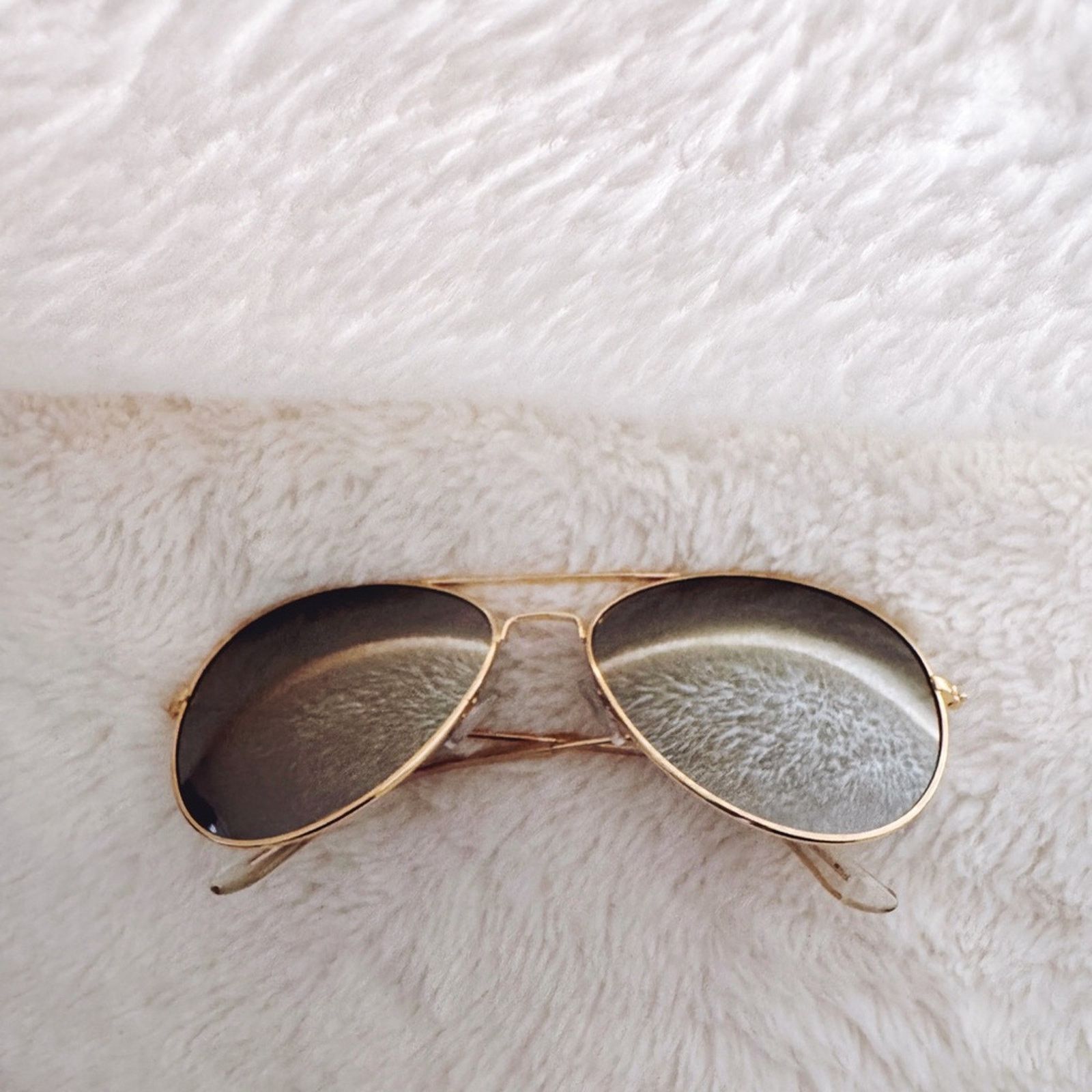 Other Francine Gold W/ Mirrored Lenses Aviator Sunglasses Size ONE SIZE - 3 Thumbnail