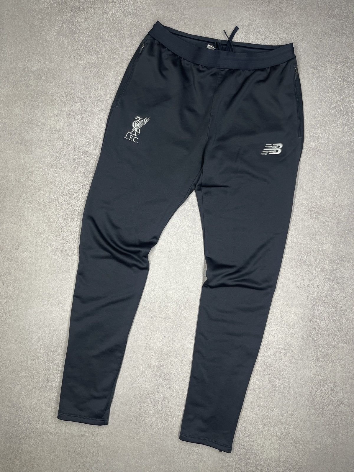 Mens New Balance Liverpool Football Sweatpants Grey Soccer