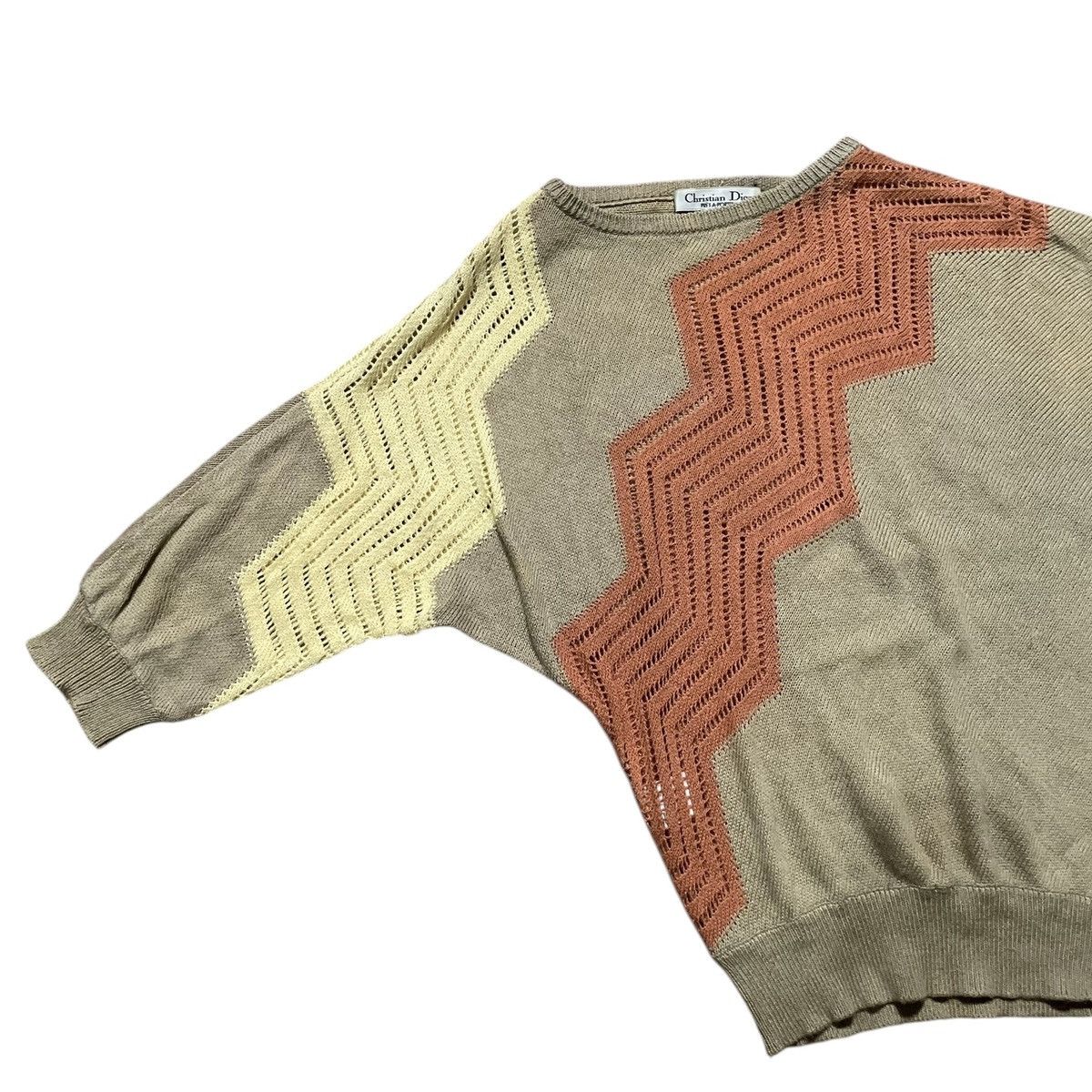 Christian Dior Monsieur × Dior × Vintage Vintage Christian Dior Asymmetric Knit Sweatshirt Size M / US 6-8 / IT 42-44 - 5 Thumbnail