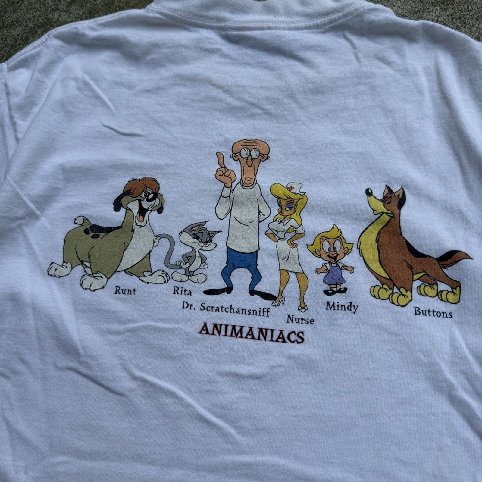 Vintage Vintage 90s Animaniacs Single Stitch Character Tee Size US L / EU 52-54 / 3 - 13 Thumbnail