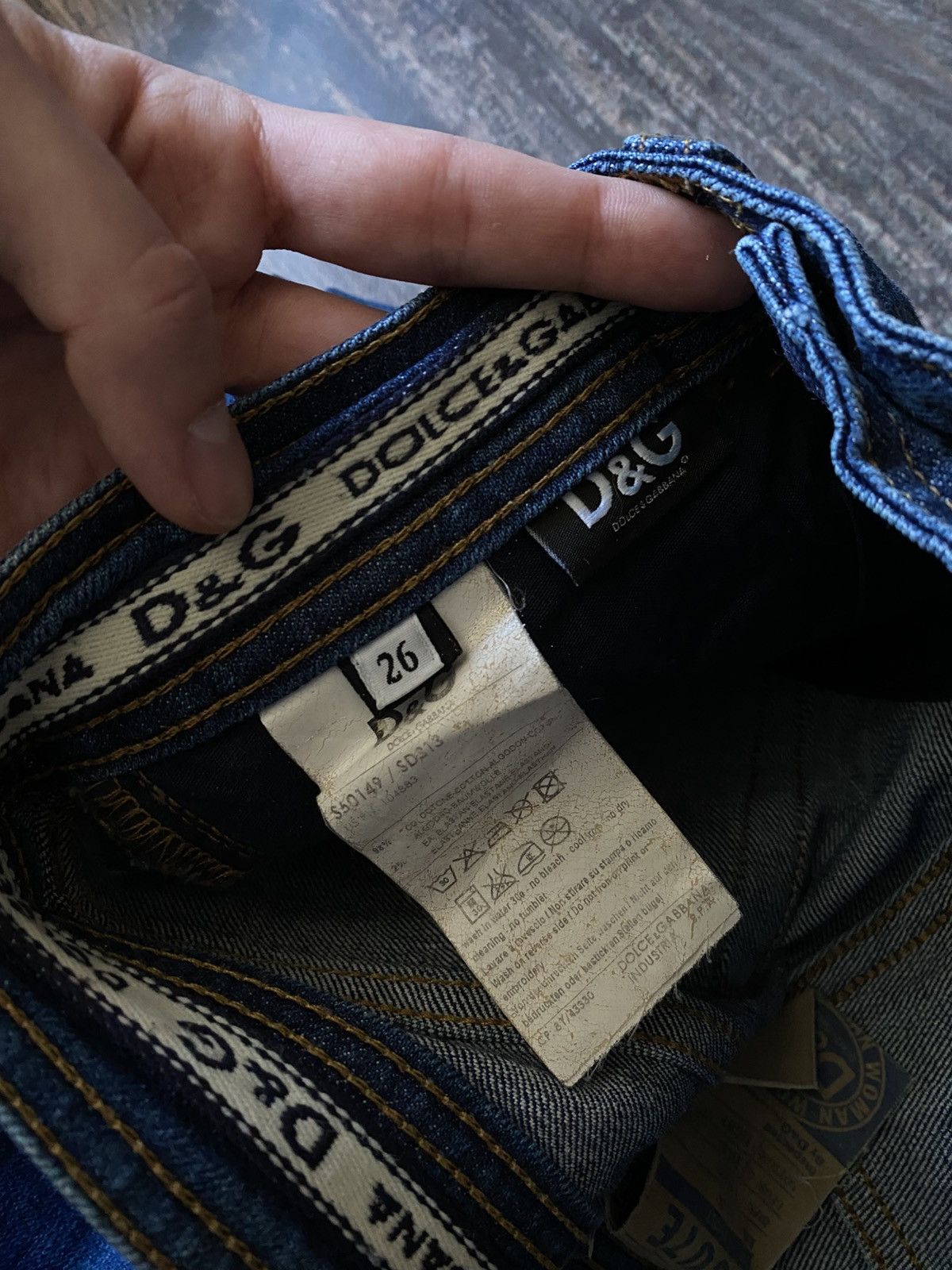 Dolce & Gabbana × Vintage Dolce & Gabbana metal logo denim pants Size 26" / US 2 / IT 38 - 6 Thumbnail