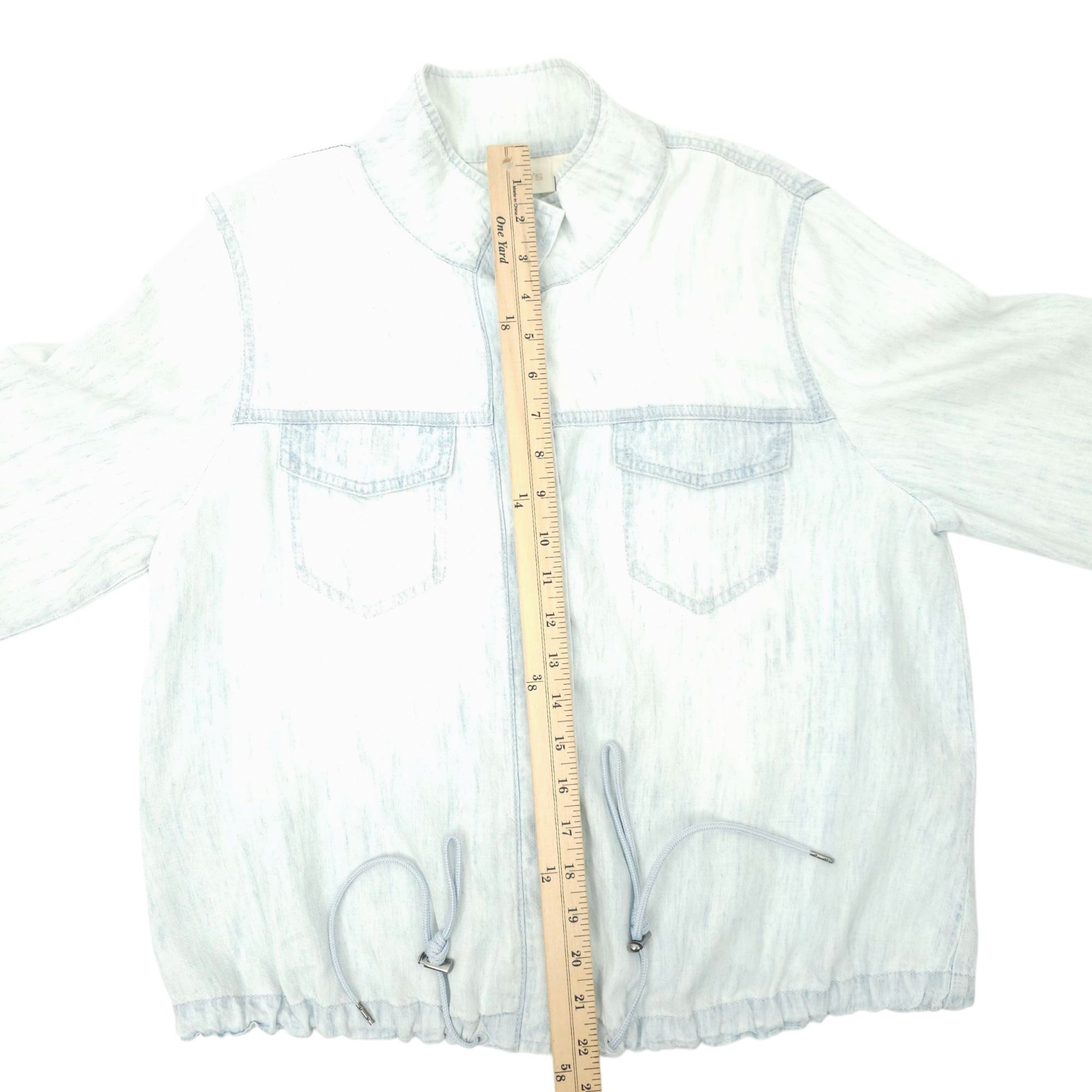 Other Chicos Button Front Jacket Womens Size 1 US M/8 Drawstring W Size M / US 6-8 / IT 42-44 - 5 Thumbnail
