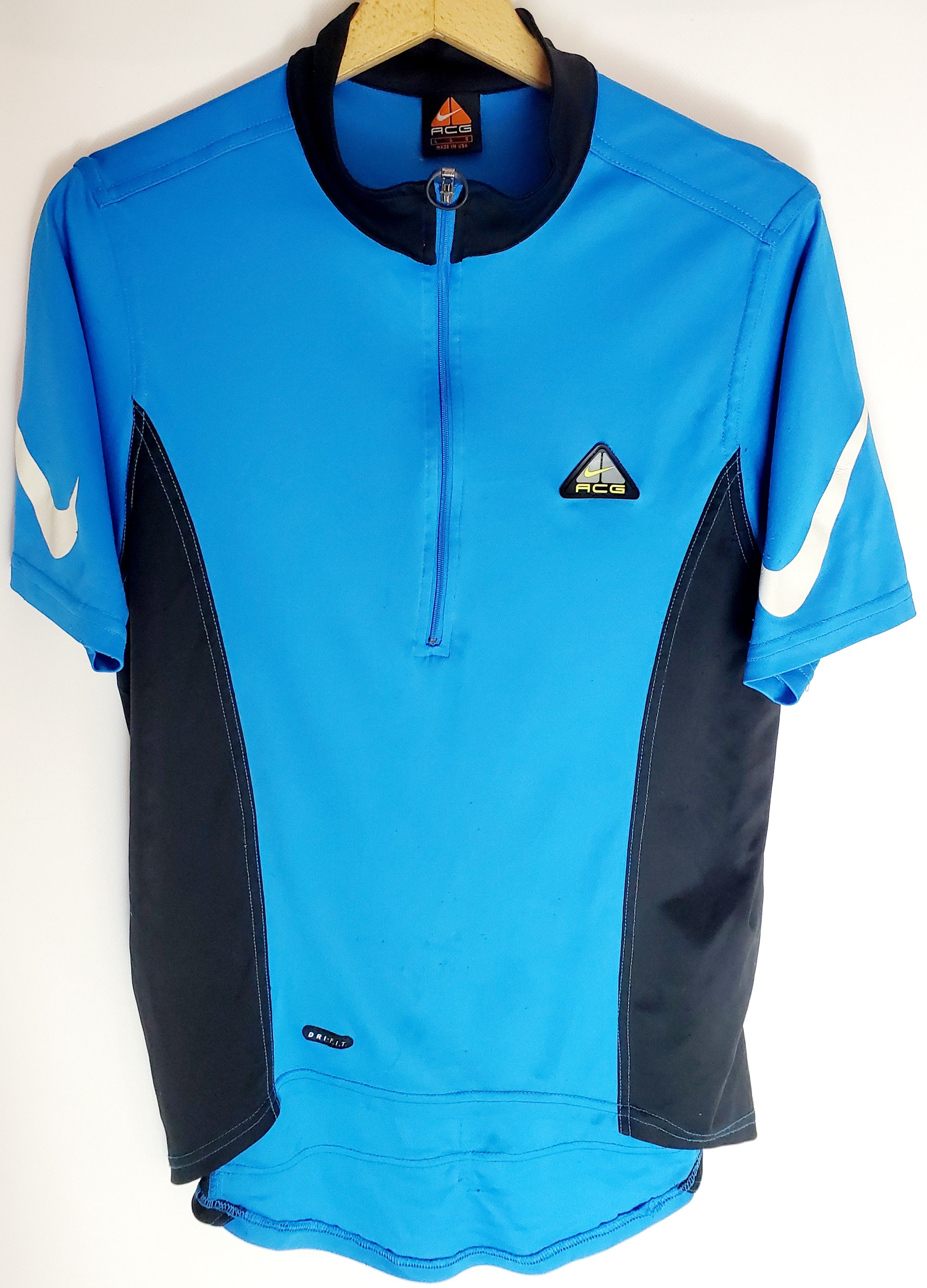 Nike × Vintage Vintage 90s Nike ACG 1/4 Zip Cycling Jersey size Lq Size US L / EU 52-54 / 3 - 1 Thumbnail
