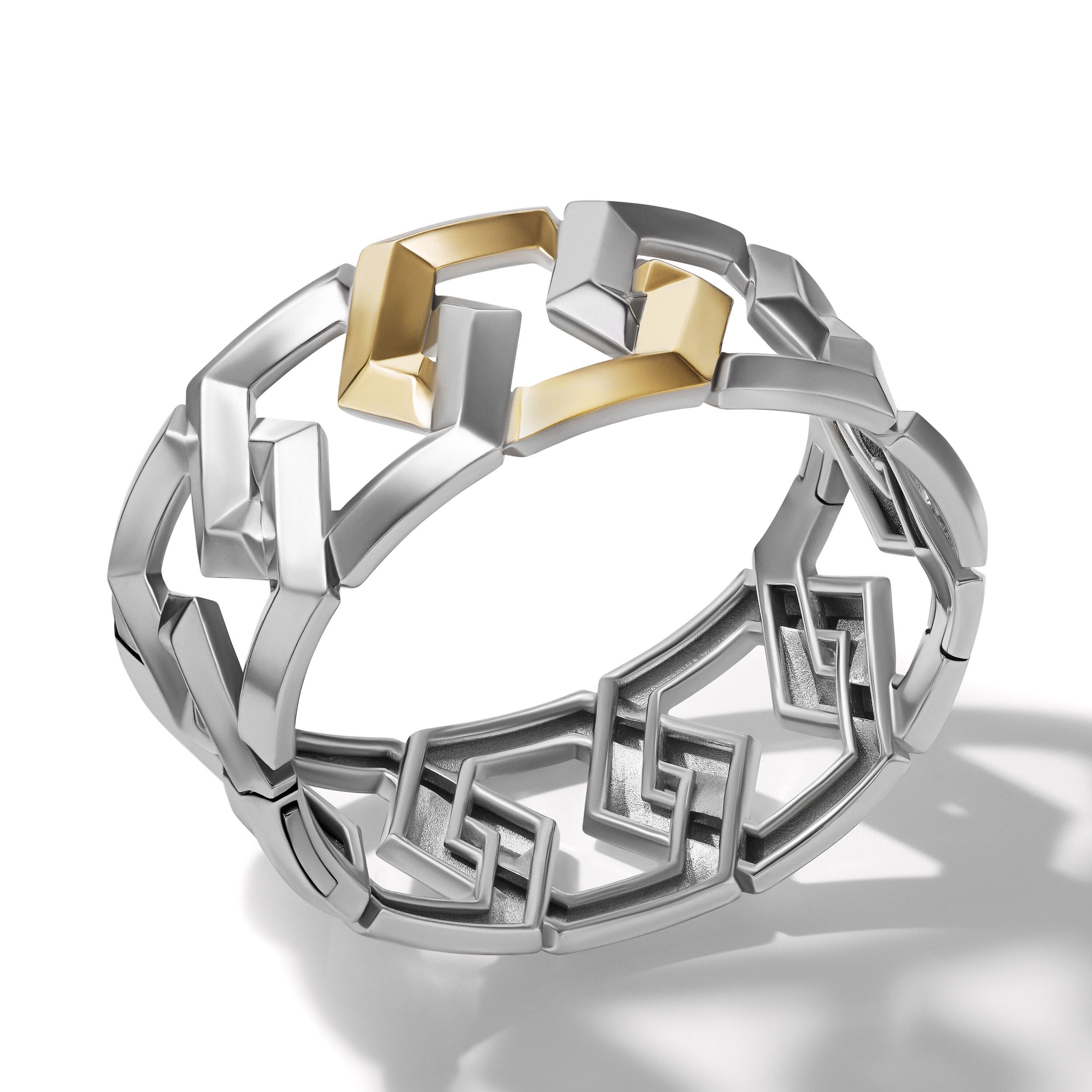 David Yurman o1w1db10325 Bracelet in Silver with 18K Yellow Gold & 32mm Size ONE SIZE - 2 Thumbnail