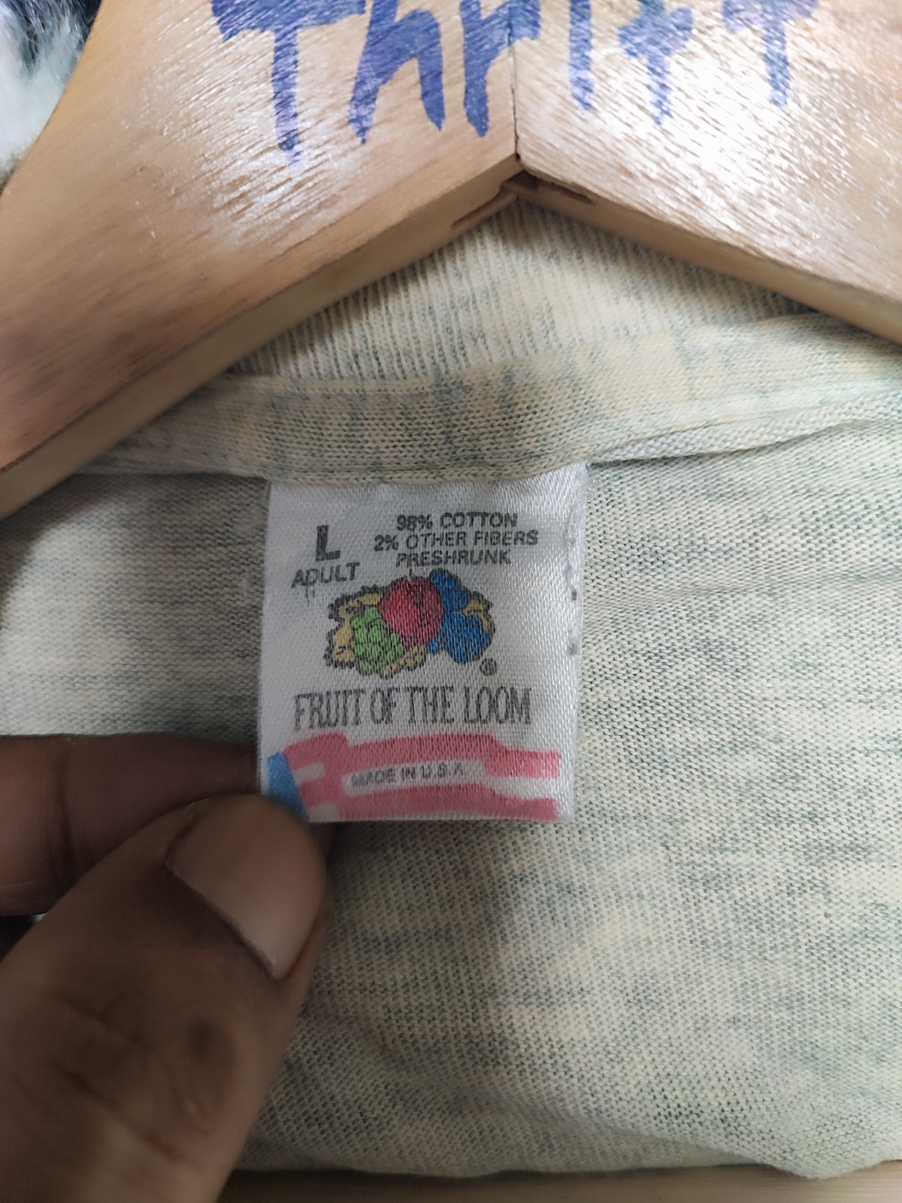 Fruit Of The Loom × Vintage Vintage Shell Tshirt Fruit of the loom Size US L / EU 52-54 / 3 - 10 Thumbnail