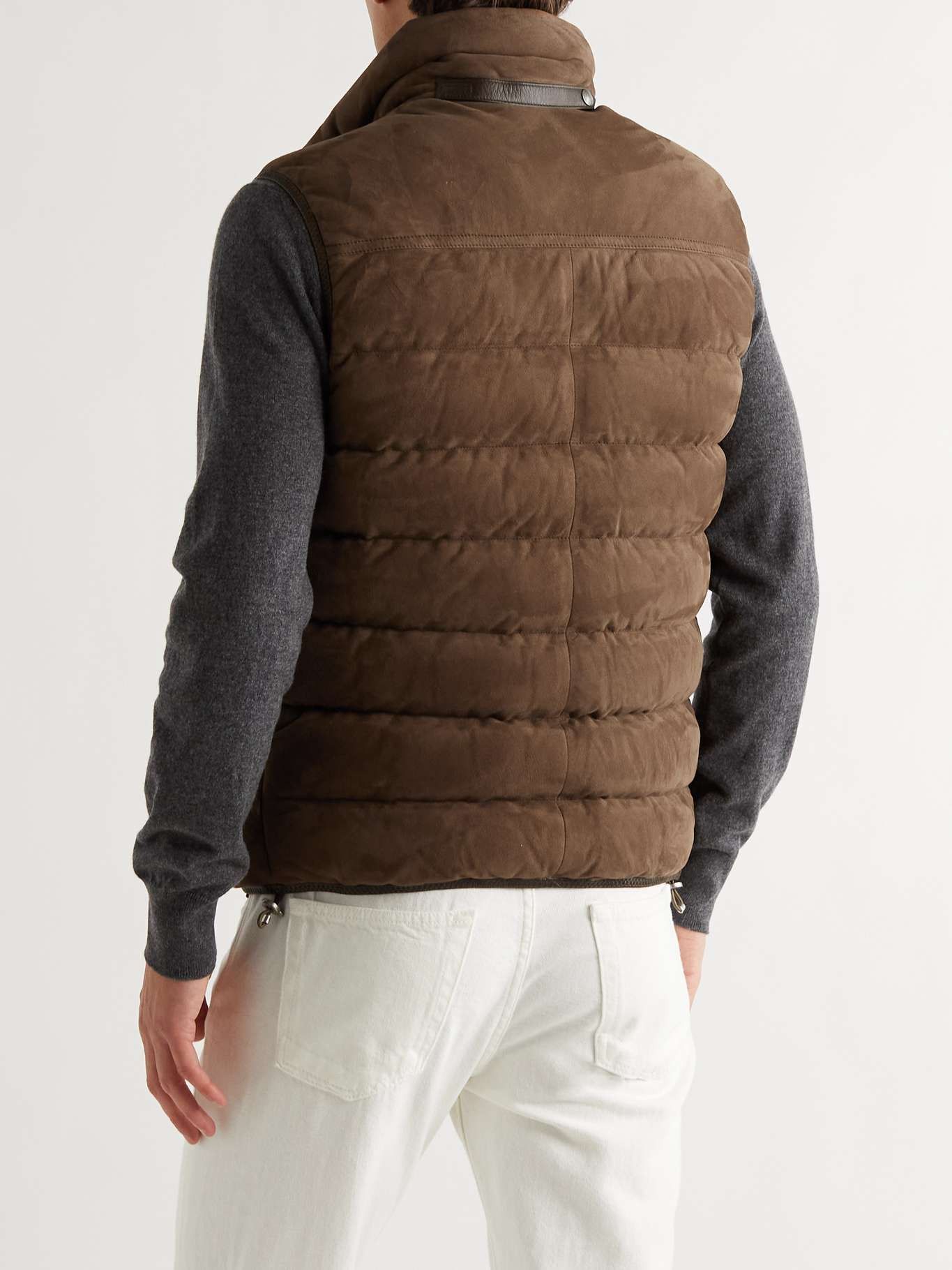 Tom Ford TOM FORD Quilted Suede Down Gilet size IT 54 Size US XXL / EU 58 / 5 - 4 Thumbnail