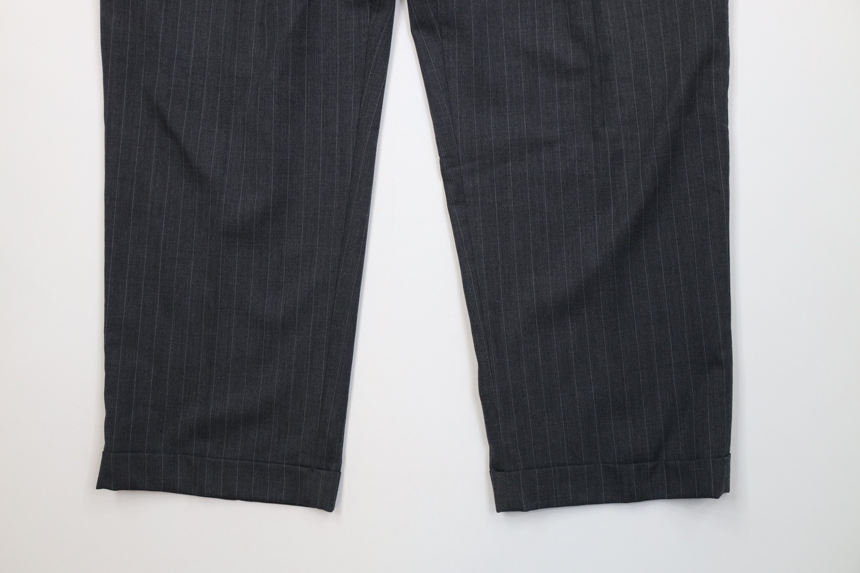 Vintage Vintage 90s Y2K Streetwear Pinstriped Wide Leg Chino Pants Size US 44 / EU 60 - 4 Thumbnail