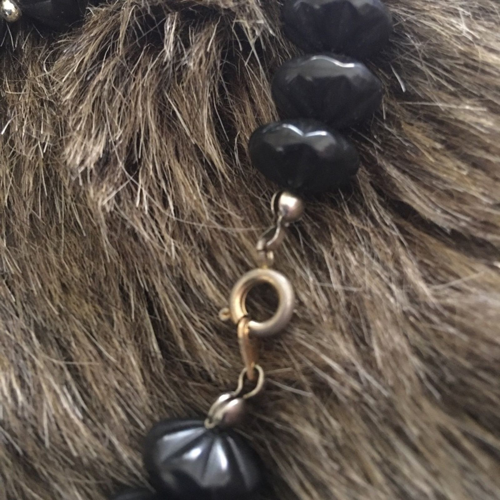 Vintage Vintage black textured disc bead necklace Size ONE SIZE - 7 Thumbnail