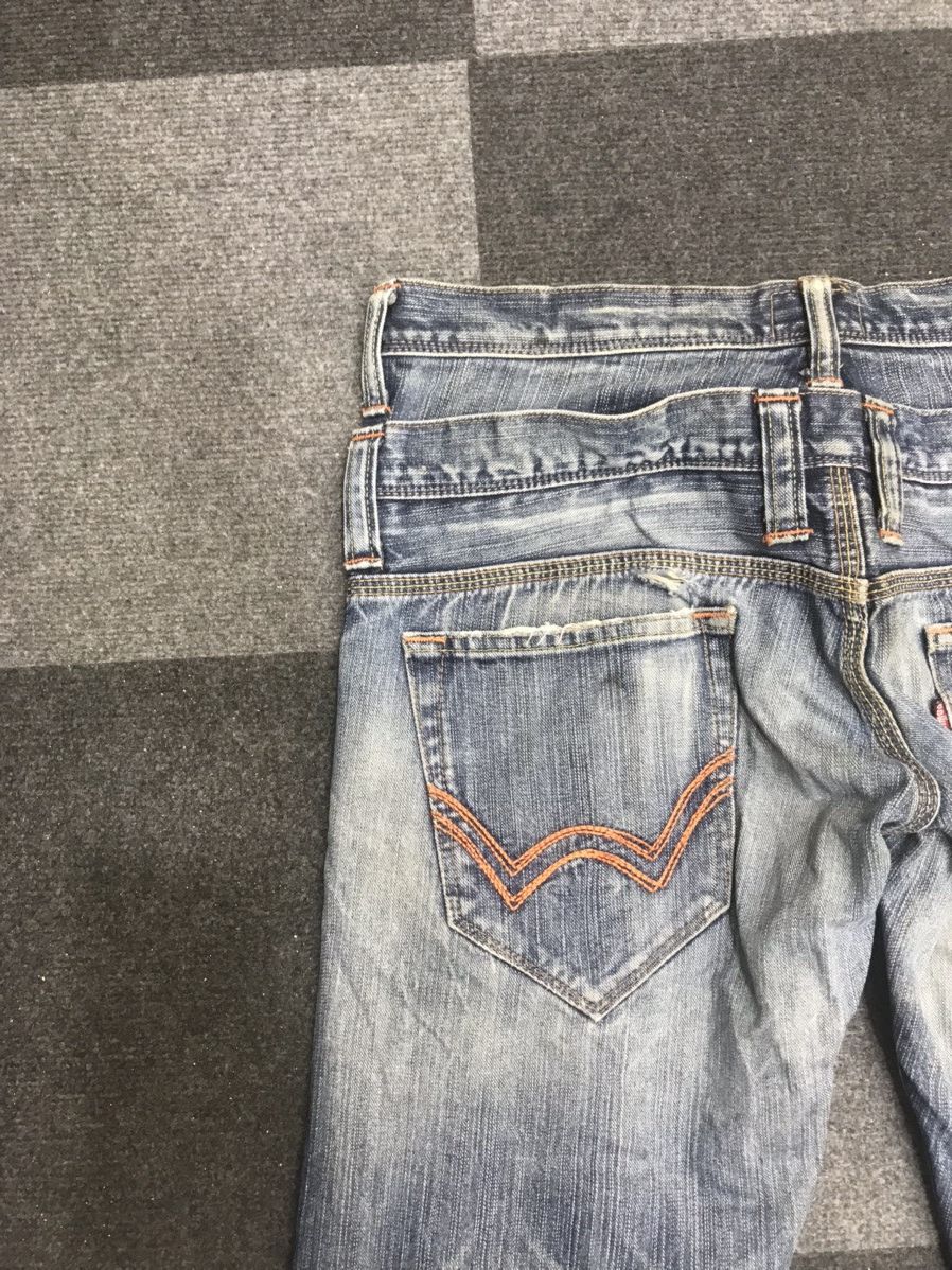 Edwin 💥DOUBLE WAIST💥EDWIN XV Double Waist Heavy Distressed Jeans Size US 33 - 13 Thumbnail