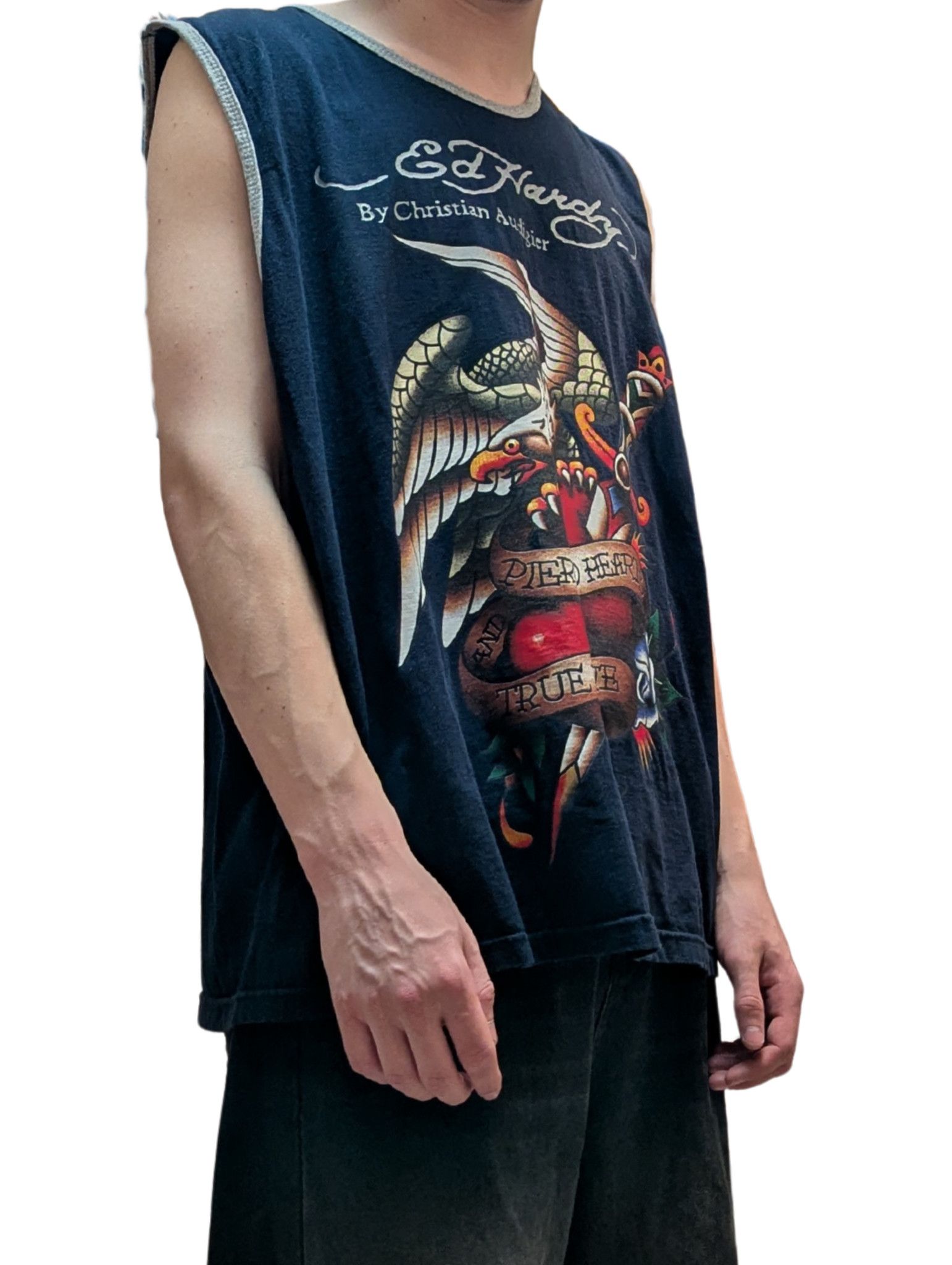 Ed Hardy Vintage Ed Hardy “Pierced Hearts” Y2K Tank Top Made in USA Size US XL / EU 56 / 4 - 3 Thumbnail