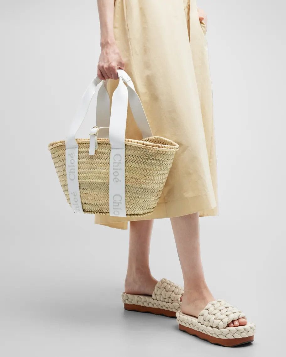 Chloe o1loc1c1024 Size: OS / Chloe Medium Bucket in White/Beige Size ONE SIZE - 4 Thumbnail
