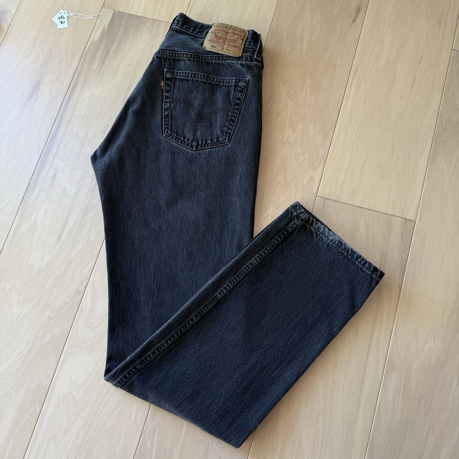 Levi's × Vintage Vintage Levis 501 Jeans 32 Black Made In USA 90s Straight Size US 32 / EU 48 - 11 Thumbnail