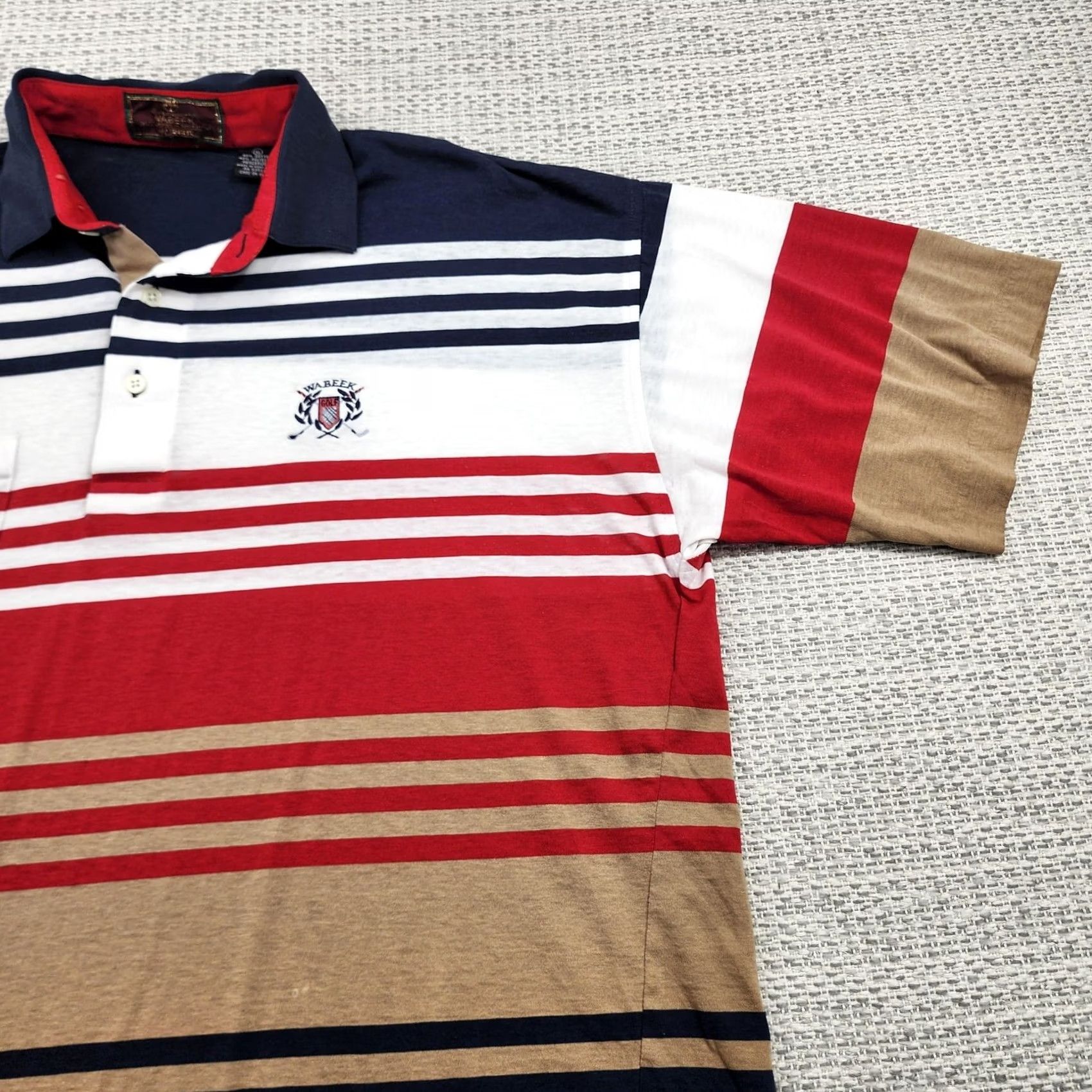 Vintage VINTAGE Wabeek Golf Club Polo Shirt Mens XL Striped Embroidered Golf Preppy Size US XL / EU 56 / 4 - 2 Thumbnail
