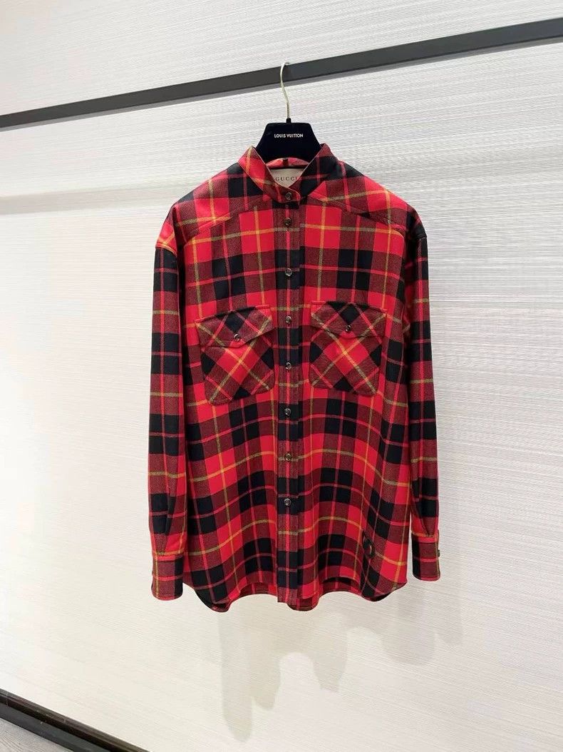 Gucci Gucci Wool plaid shirt Size S / US 4 / IT 40 - 2 Thumbnail