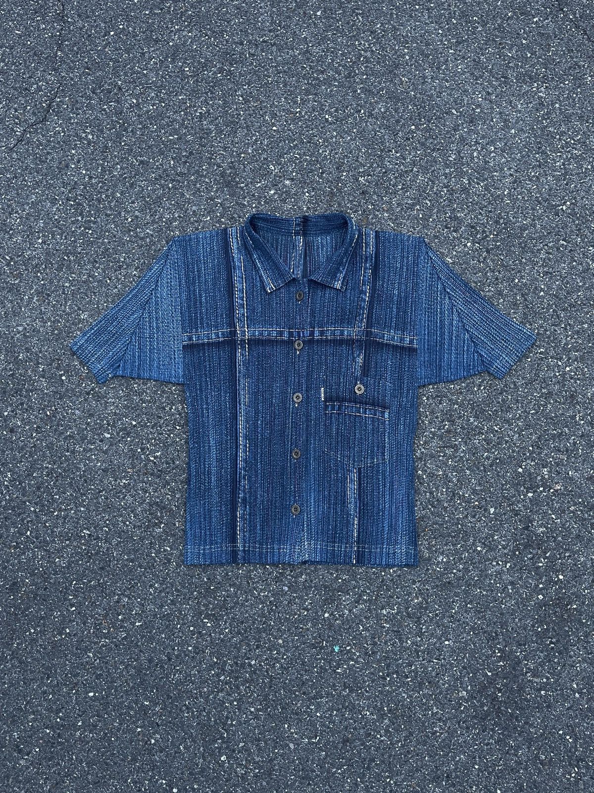 Pleats Please Issey Miyake Issey Miyake Pleats Please Denim Printed Size ONE SIZE - 2 Thumbnail