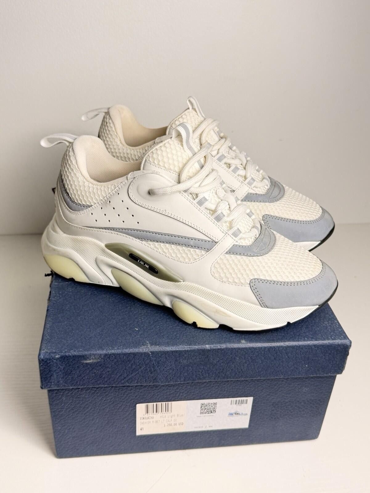 Dior Dior B22 Sneakers White & Light Blue Mesh SZ 40 (US 7) Size US 7 / EU 40 - 1 Thumbnail