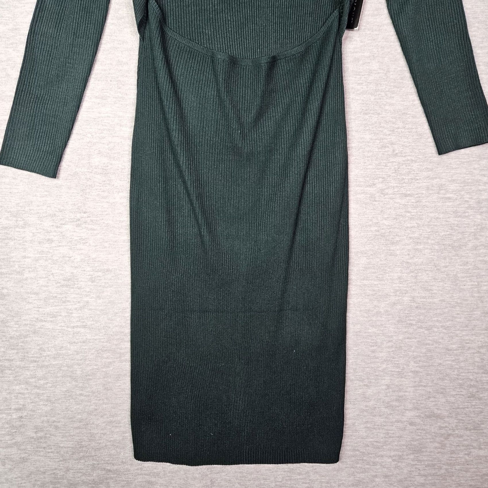 Almost Famous Almost Famous Green Ribbed Bodycon Dress Women's XL NWT Size XL / US 12-14 / IT 48-50 - 4 Thumbnail