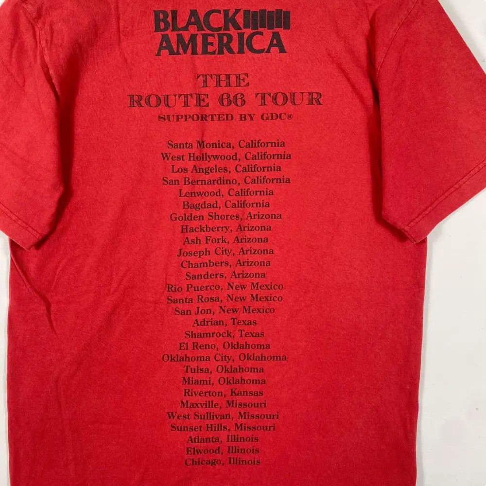 Japanese Brand Vintage BLACK AMERICA The Route 66 Tour Tee Shirt Size US M / EU 48-50 / 2 - 6 Thumbnail