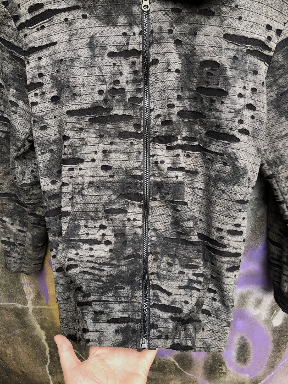 If Six Was Nine × Japanese Brand × Le Grande Bleu (L.G.B.) 🔥Japanese Distressed Hoodie Zipper Jacket Grunge Punk🔥 Size US L / EU 52-54 / 3 - 6 Thumbnail