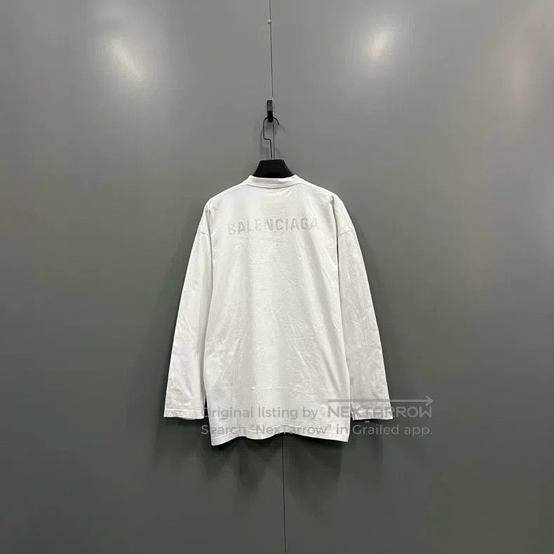 Balenciaga Balenciaga White Crewneck Casual Long Sleeve Size US S / EU 44-46 / 1 - 2 Thumbnail
